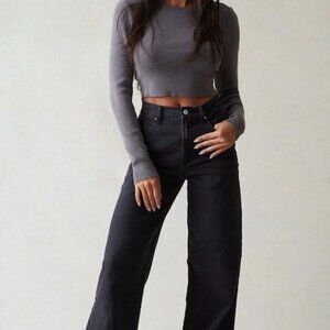 Gray Wide-Leg Pacsun Jeans